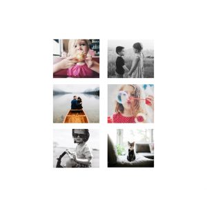 Instagram Multi-Photo 8x8" Slim Photo Canvas Print, Home Décor Red